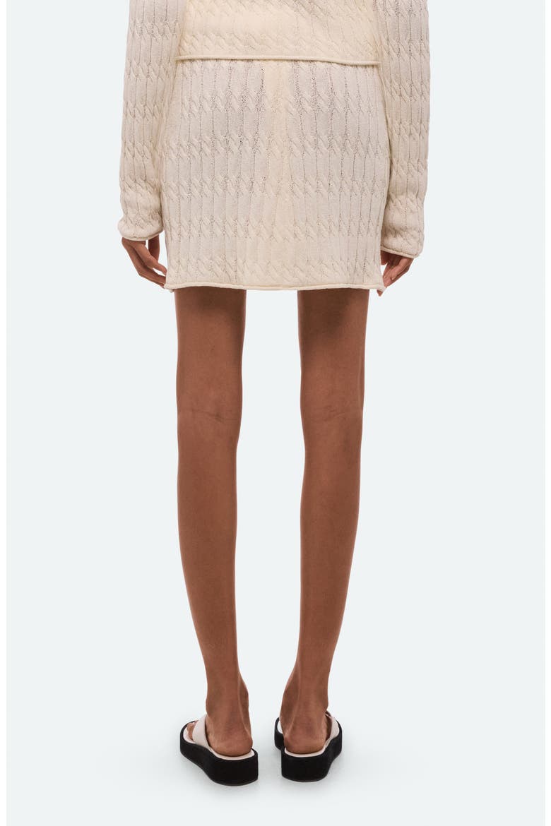 Cable Knit Miniskirt, Alternate, color, IVORY