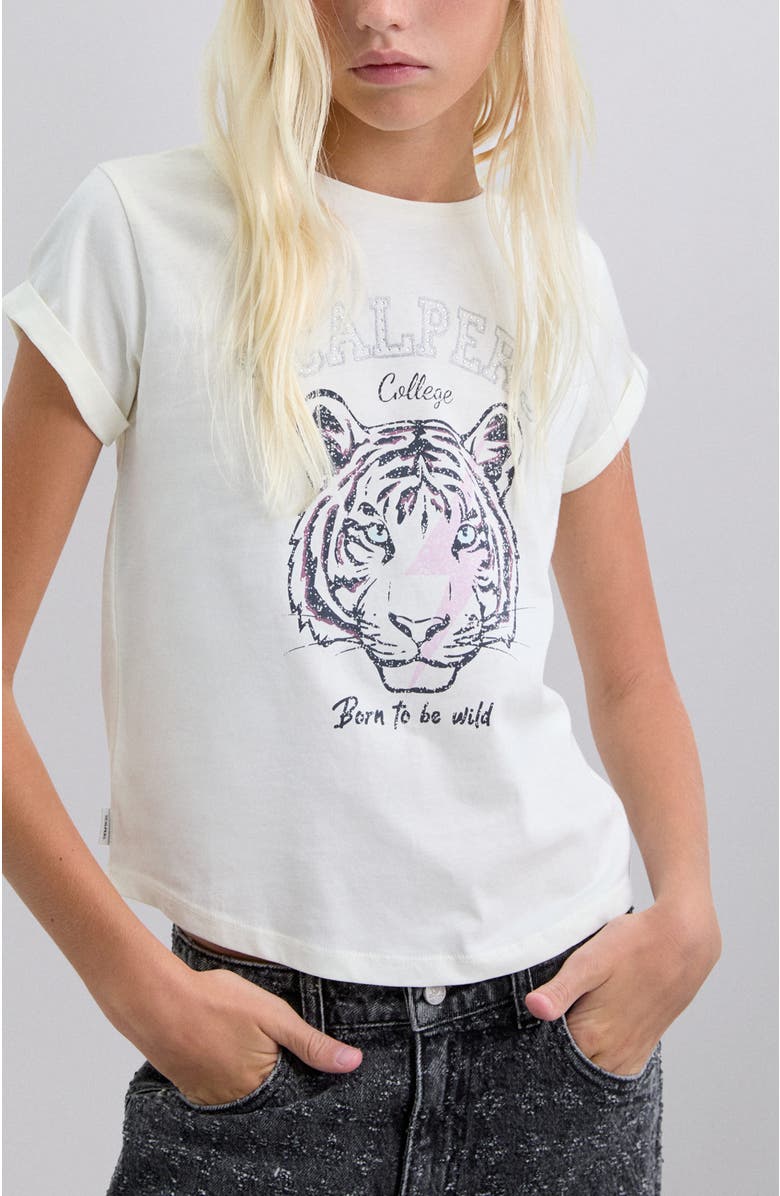 Scalpers Tigertee Girls, Alternate, color, Offwhite