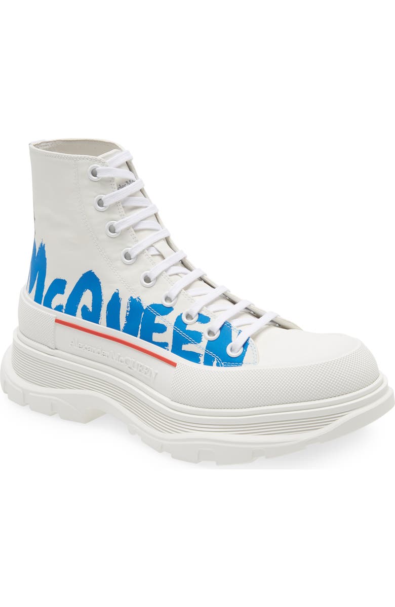 McQueen Tread Slick Graffiti High Top Sneaker, Main, color,