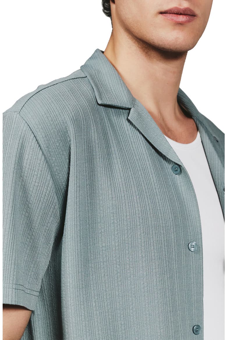 Vaughn Rib Knit Camp Shirt, Alternate, color, SEAFOAM
