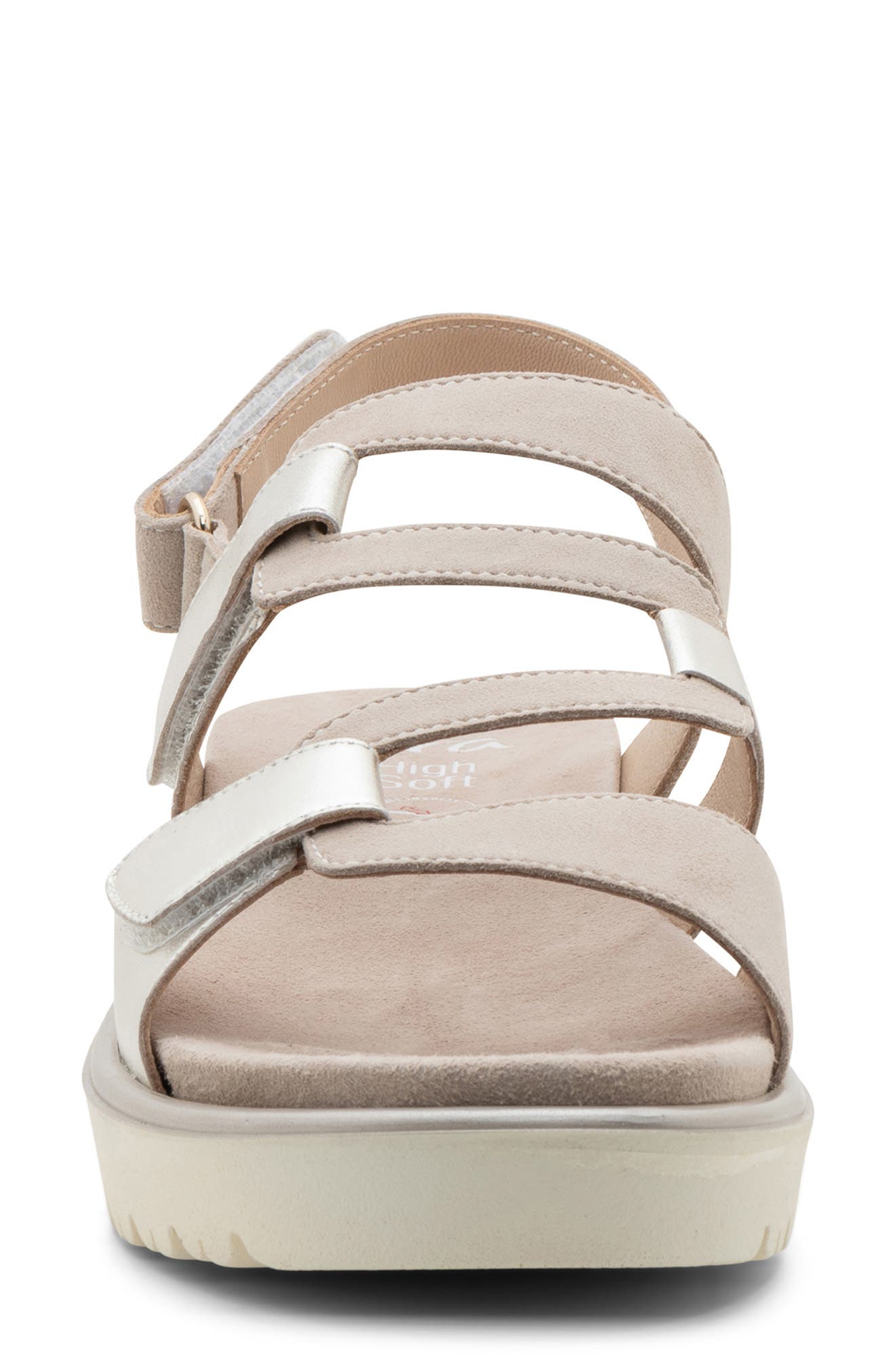 ara Bayview Strappy Sandal, Alternate, color, Sand And Platinum