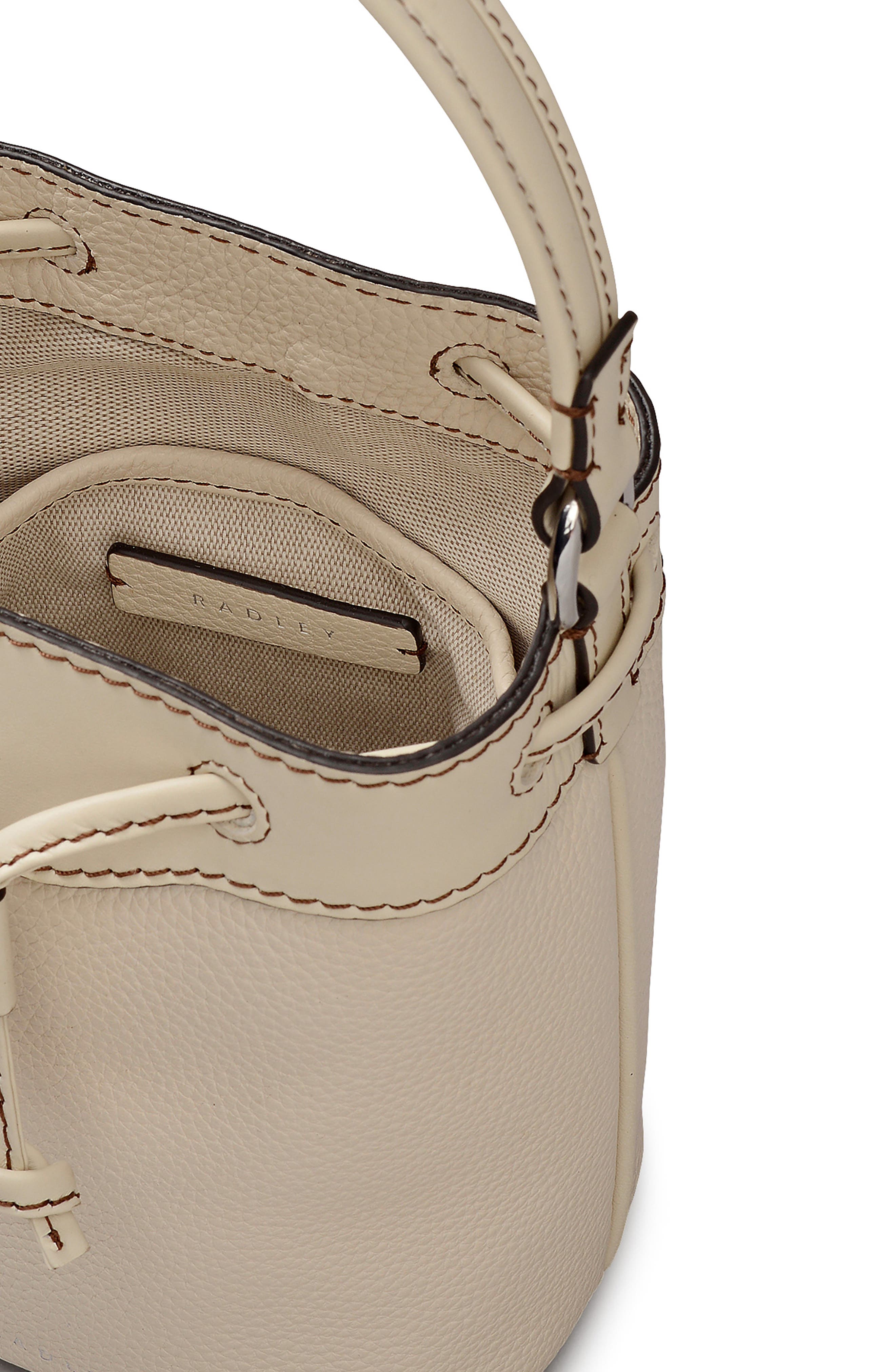 Albany Avenue Mini Drawstring Leather Crossbody Bag, Alternate, color, SALT