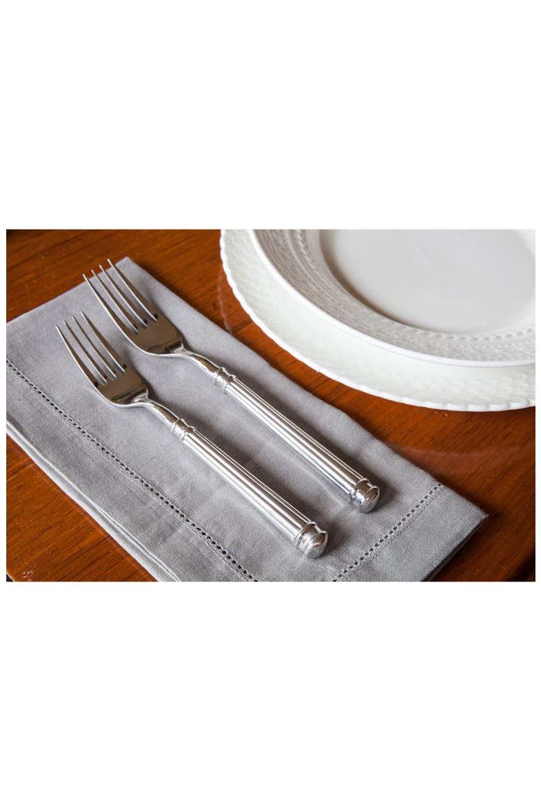 Nyssa Hollow 20-Piece Flatware Set, Alternate, color, SILVER