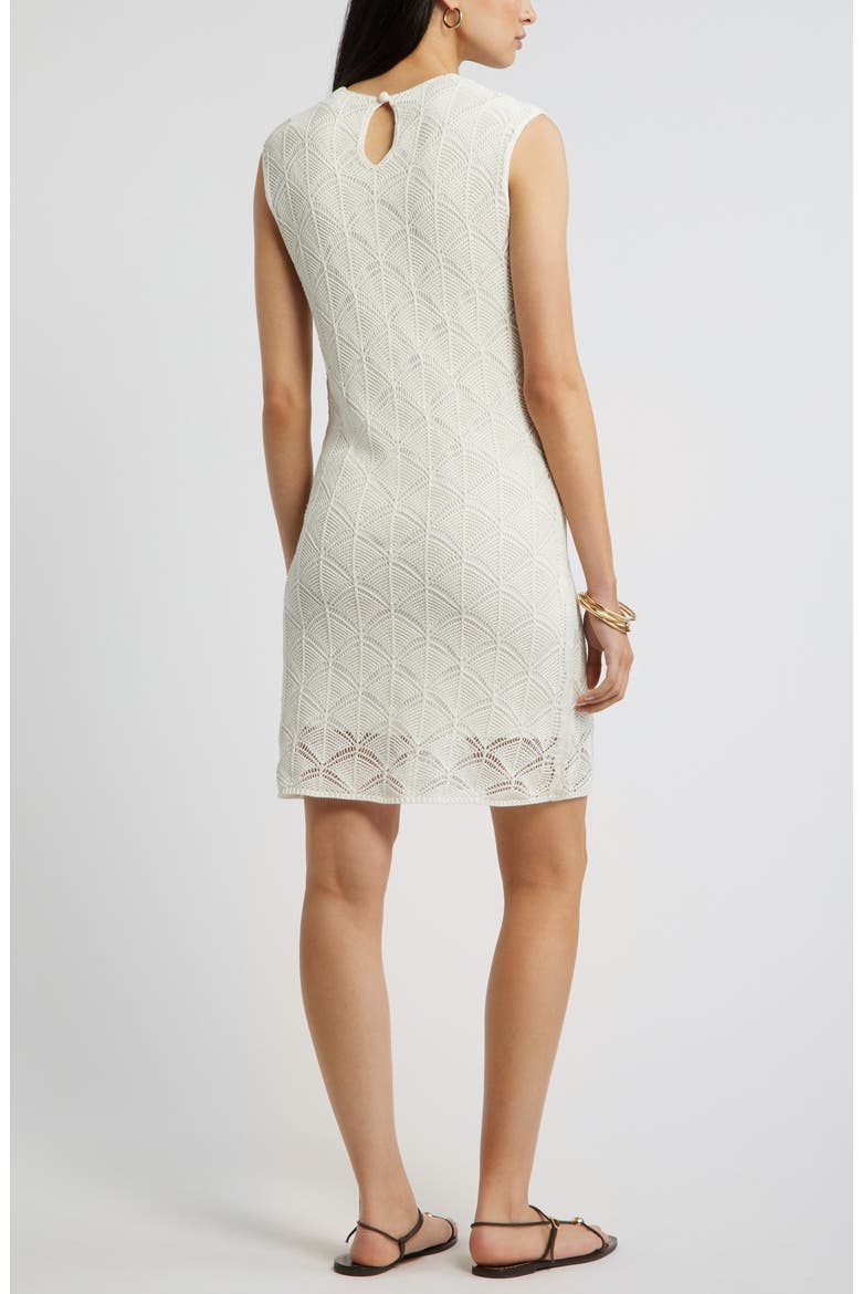 Textured Stitch Minidress, Alternate, color, IVORY TOFU