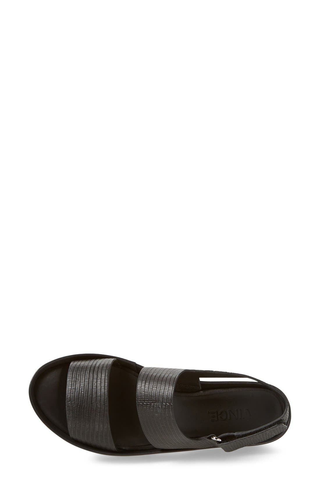 'Marett' Platform Leather Sandal, Alternate, color, BLACK LEATHER