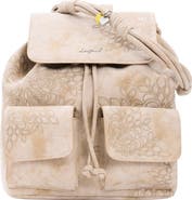 Desigual Mini Floral Embroidered Convertible Backpack