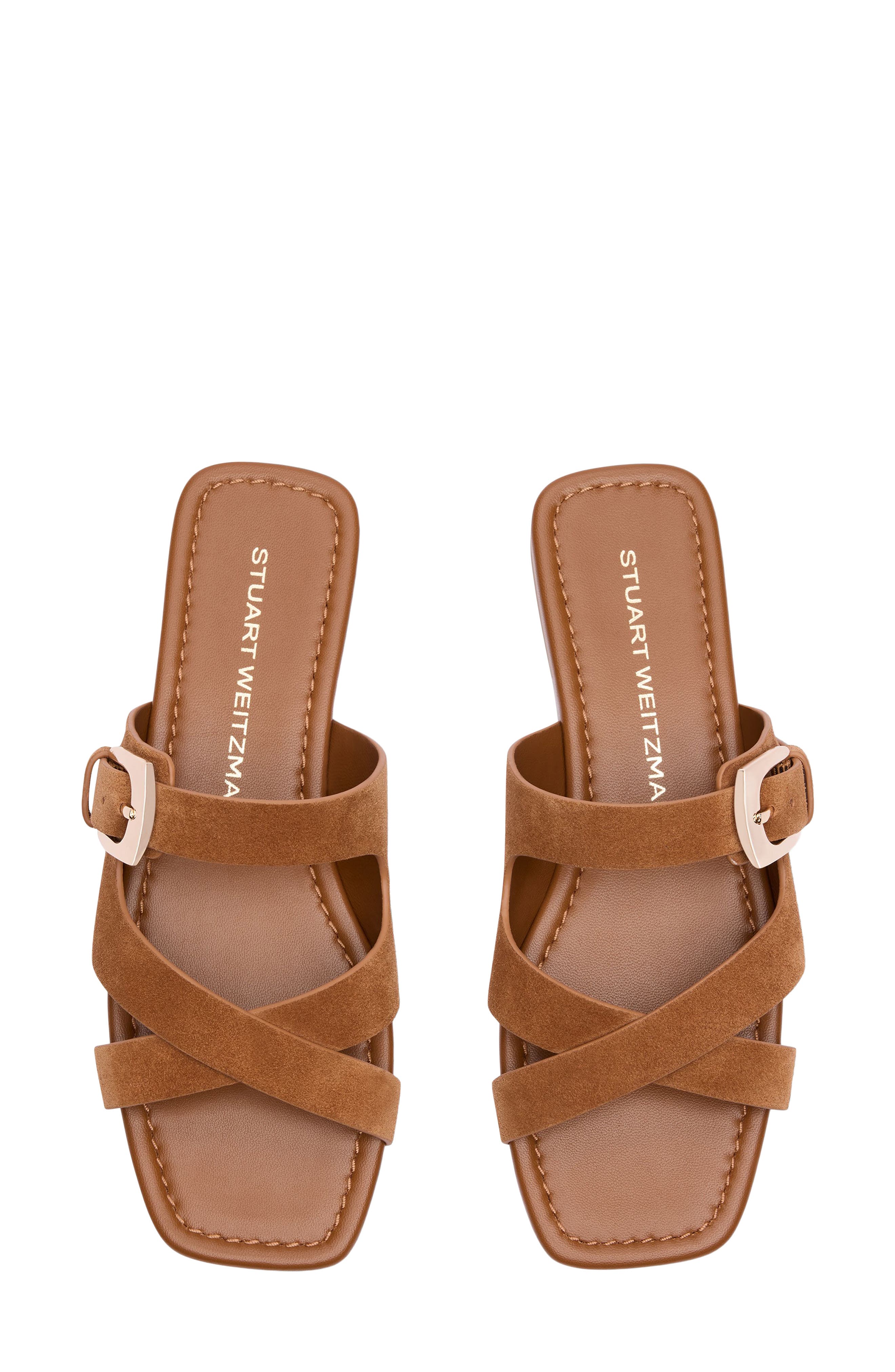 Stuart Weitzman Sai Slide Sandal, Alternate, color, Doe