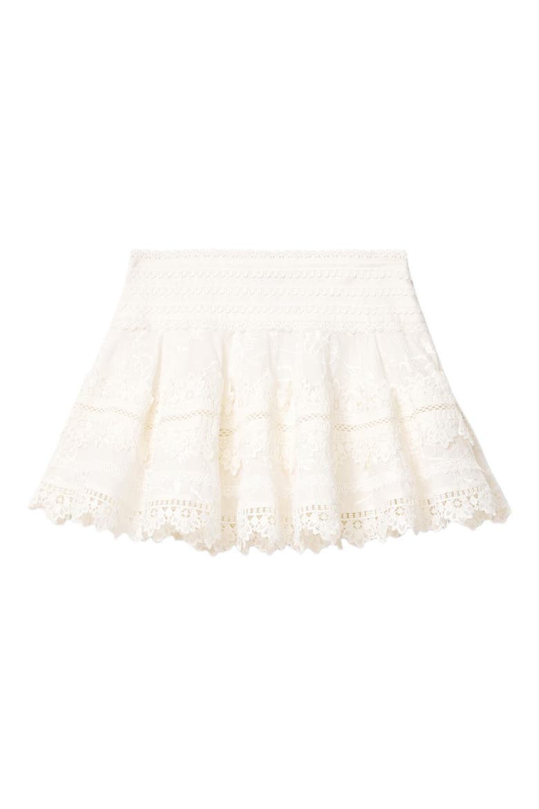 Lillith Lace Miniskirt, Alternate, color, DOVE WHITE