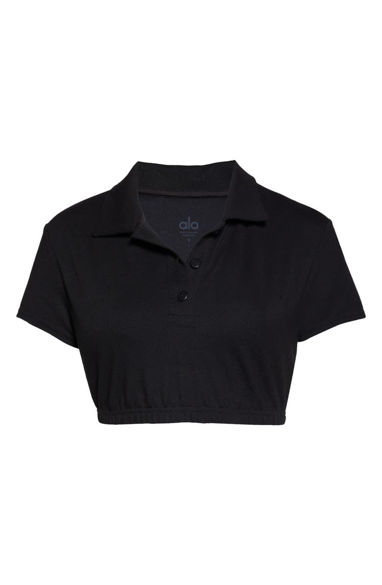 Alo Prestige Crop Polo Shirt, Alternate, color,