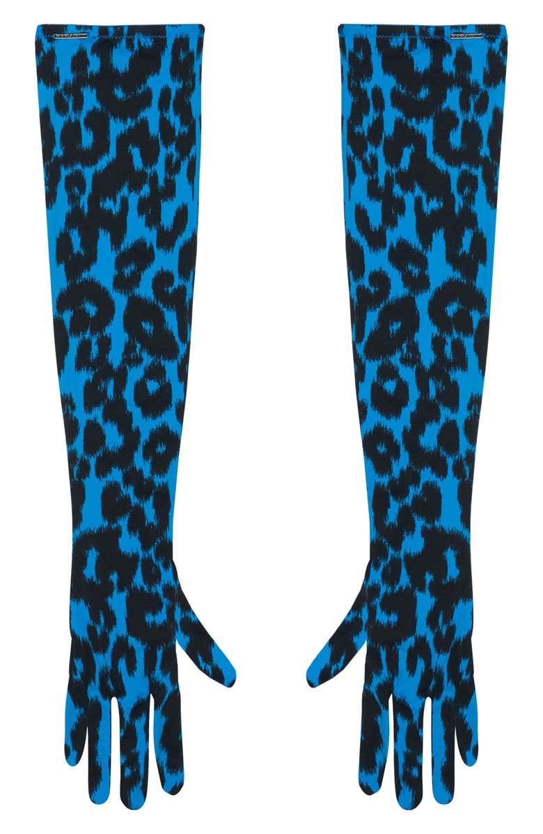 SAVAGE X FENTY City Kitty Opera Gloves, Main, color, Blue Euphoria Vintage