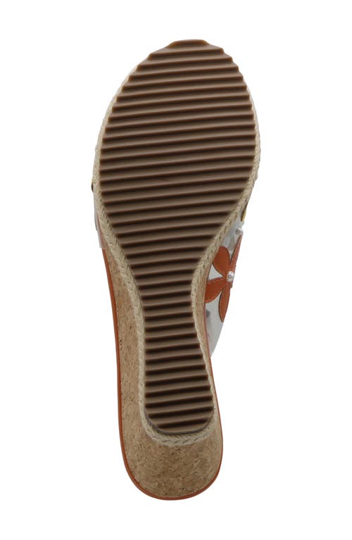 Adrienne Vittadini Crista Wedge Sandal In Clear Orange Vp