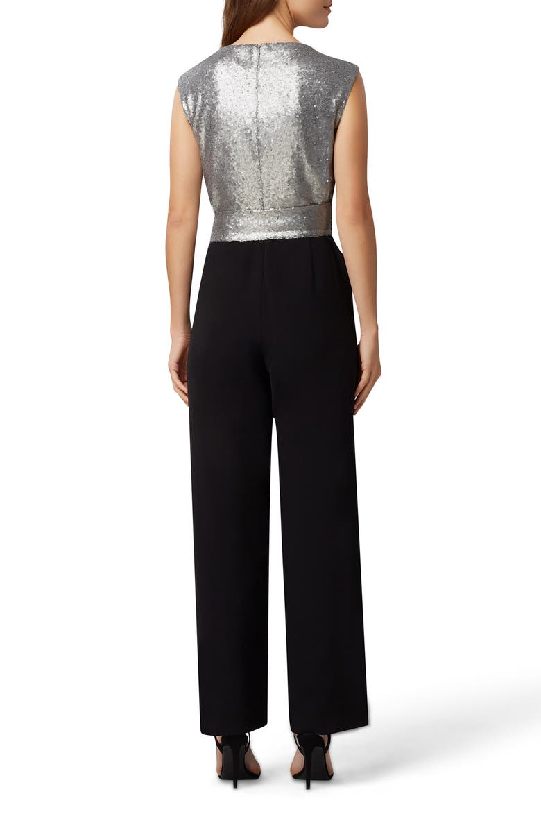 Tahari Sequin Side Tie Jumpsuit, Alternate, color, 
