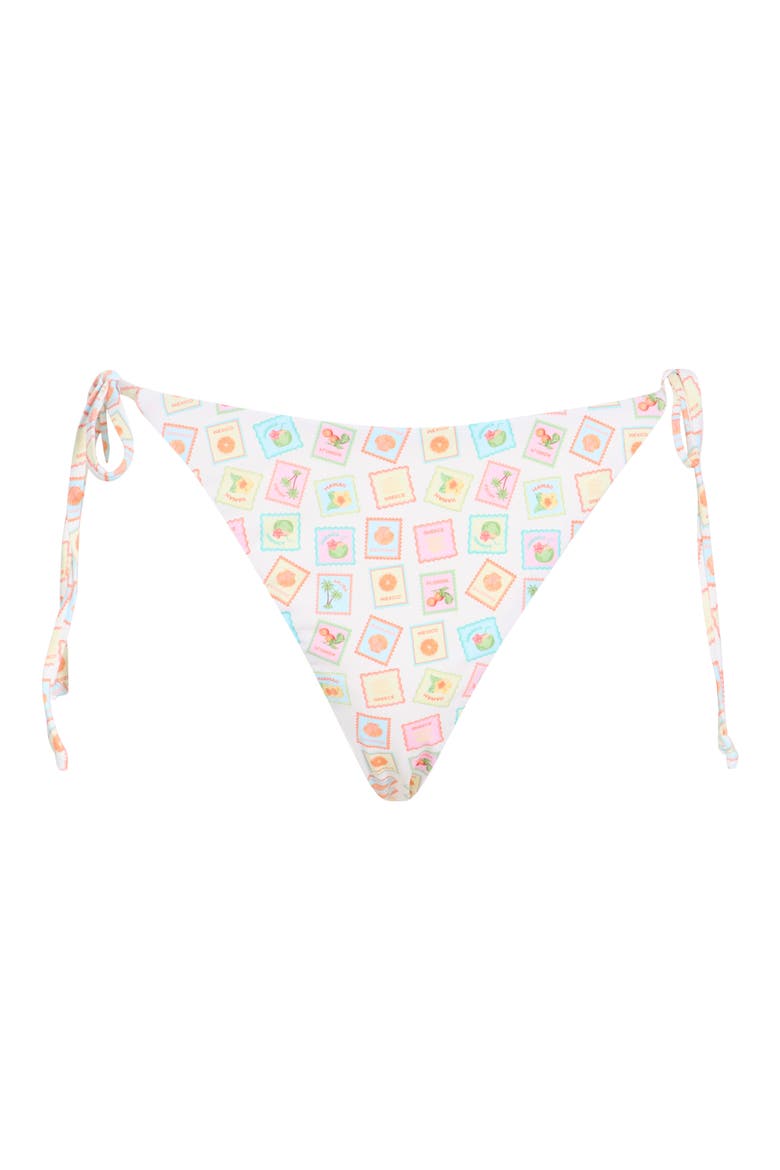 Mia Side Tie Bikini Bottoms, Alternate, color, COLLECTING STAMPS