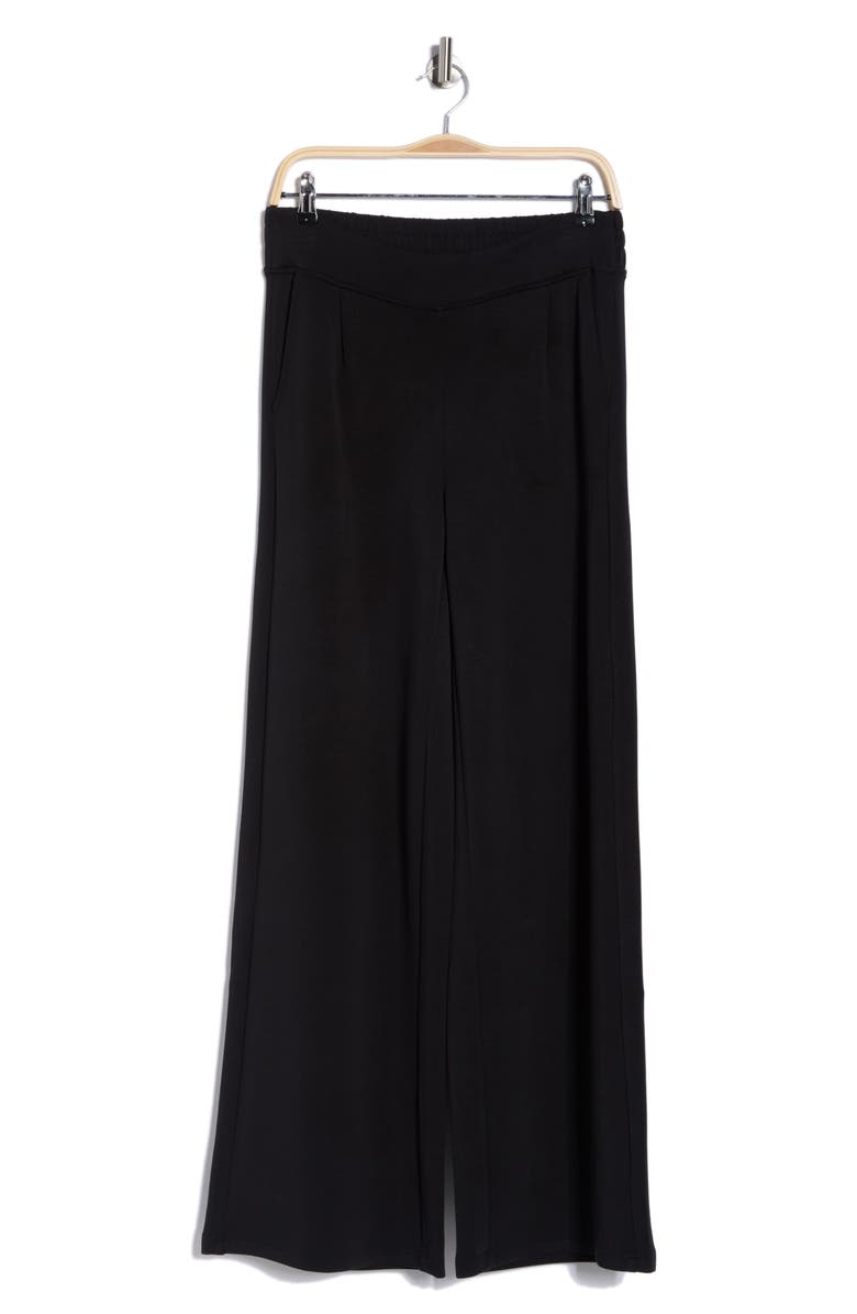 NYDJ Scuba Knit Wide Leg Pants, Main, color, Black