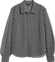 Liverpool Plaid Dobby Swiss Dot Top