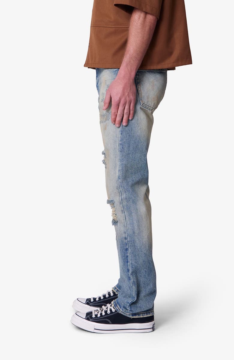 mnml Down In The Dirt Ripped Jeans, Alternate, color, Blue