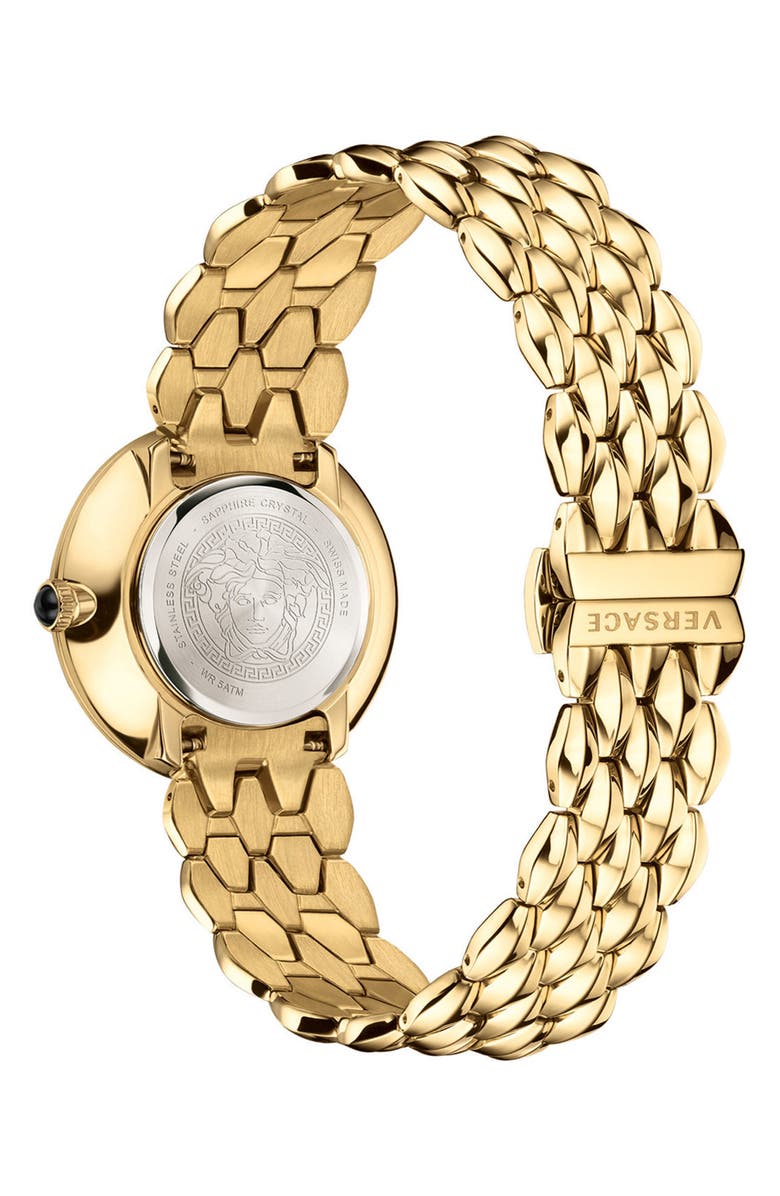 Versace V-Flare Diamond Dial Bracelet Watch, 28mm, Alternate, color, 