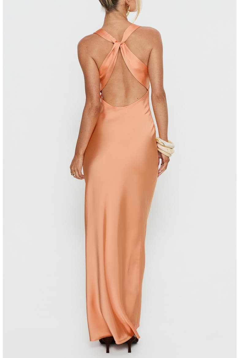 Isitt Cowl Crossover Back Maxi Dress, Alternate, color, ORANGE