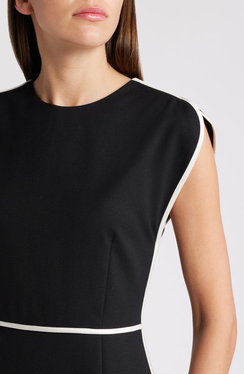 BOSS Detira Wool Blend Sheath Midi Dress, Alternate, color,