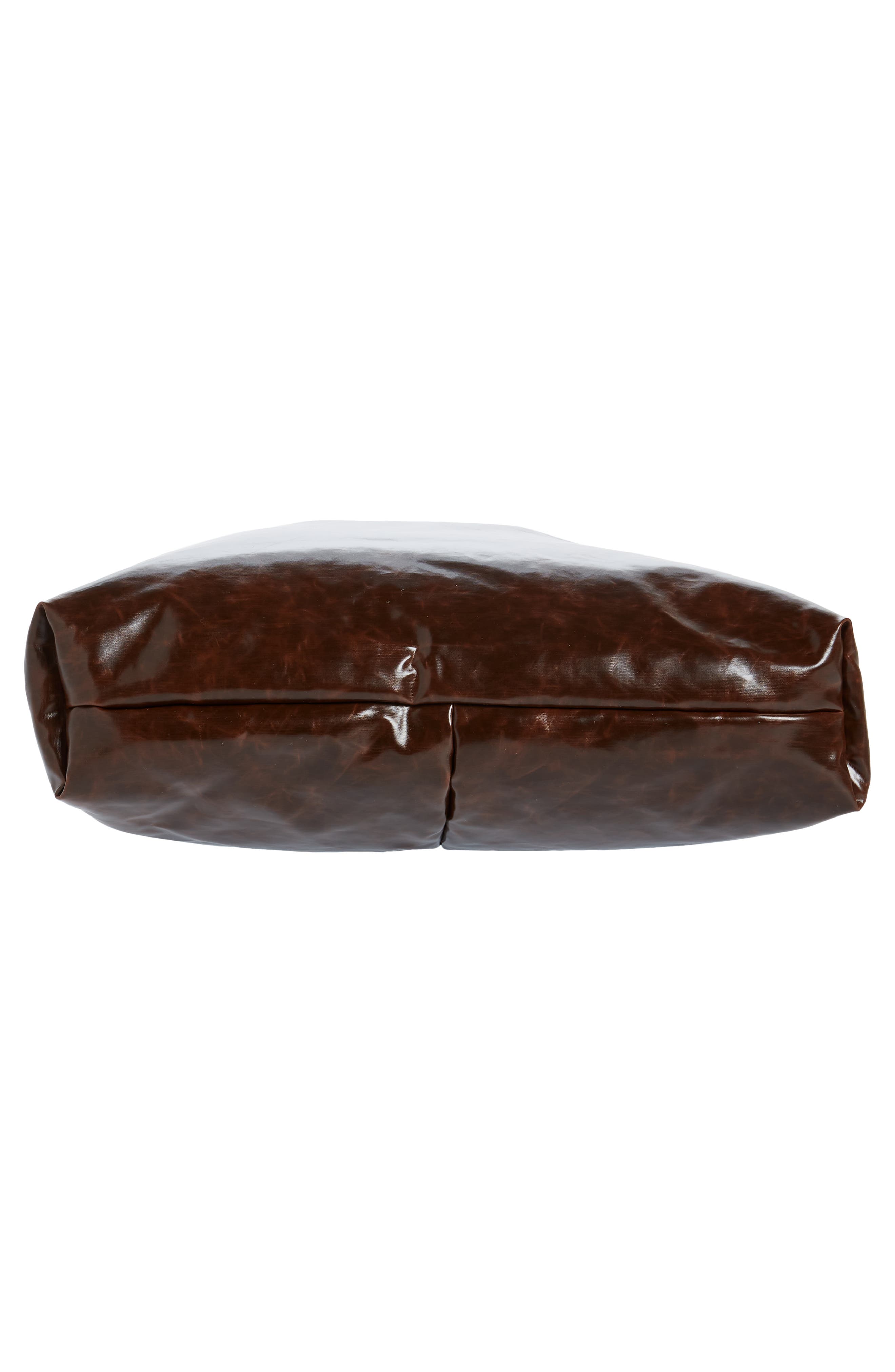 KASSL Medium Anchor Oiled Canvas Shoulder Bag, Alternate, color, Dark Brown