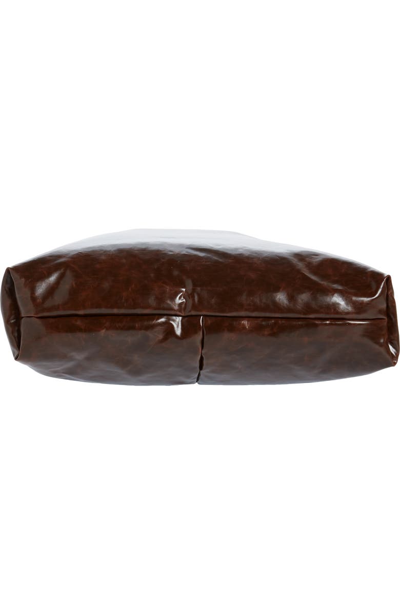 KASSL Medium Anchor Oiled Canvas Shoulder Bag, Alternate, color, Dark Brown