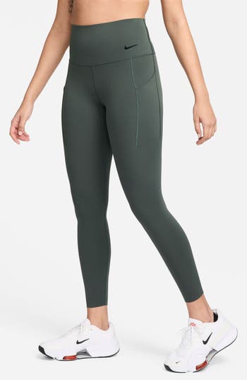 Nike Universa Medium Support High Waist 7/8 Leggings In Green