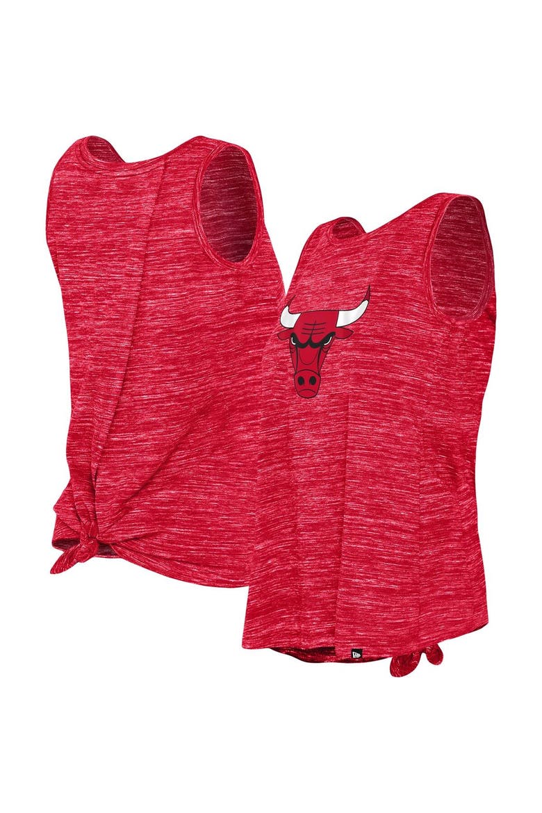 Women's New Era Red Chicago Bulls Space Dye Active Tank Top, Main, color, Red