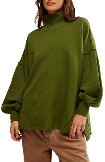 Free People Wonderful Turtleneck Top In Chive