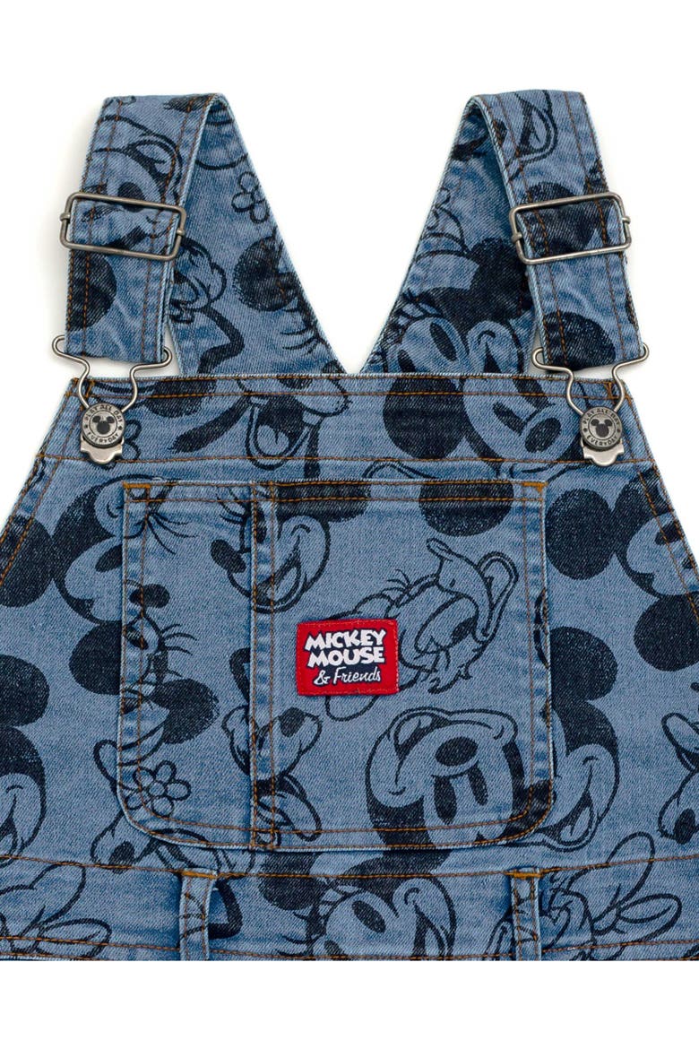 Mickey Mouse & Friends Denim Jacket Overalls and Pants, Alternate, color, Mickey Friends Wash