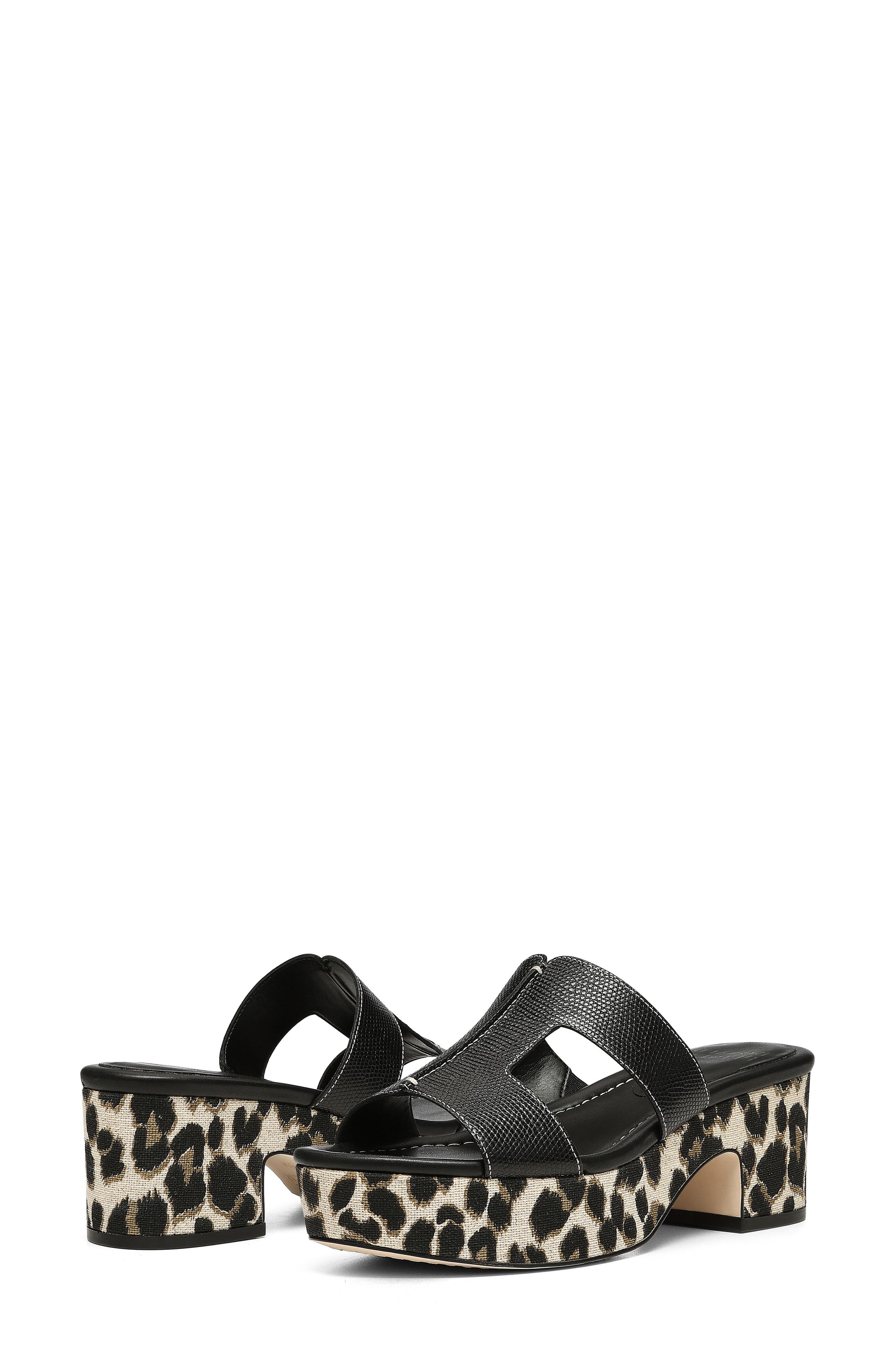 Donald Pliner Disco Lizard Embossed Platform Heeled Sandal, Alternate, color, 