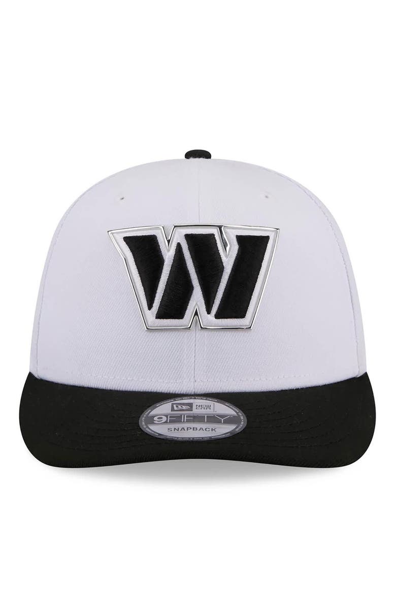 Men's New Era  White/Black Washington Commanders 2026 NFL Draft Pre-Curved 9FIFTY Snapback Hat, Alternate, color, White