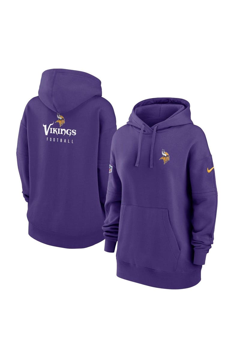 Nike Women's Nike Purple Minnesota Vikings 2023 Sideline Club Fleece Pullover Hoodie, Main, color,