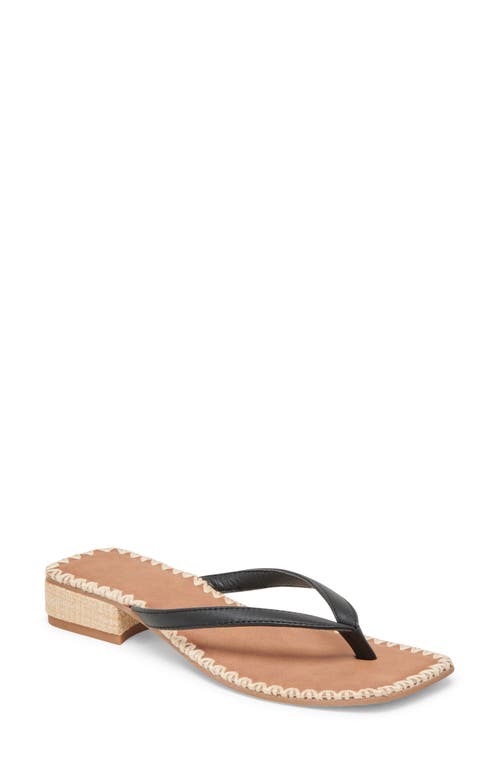 Dolce Vita Barty Flip Flop In Black Leather