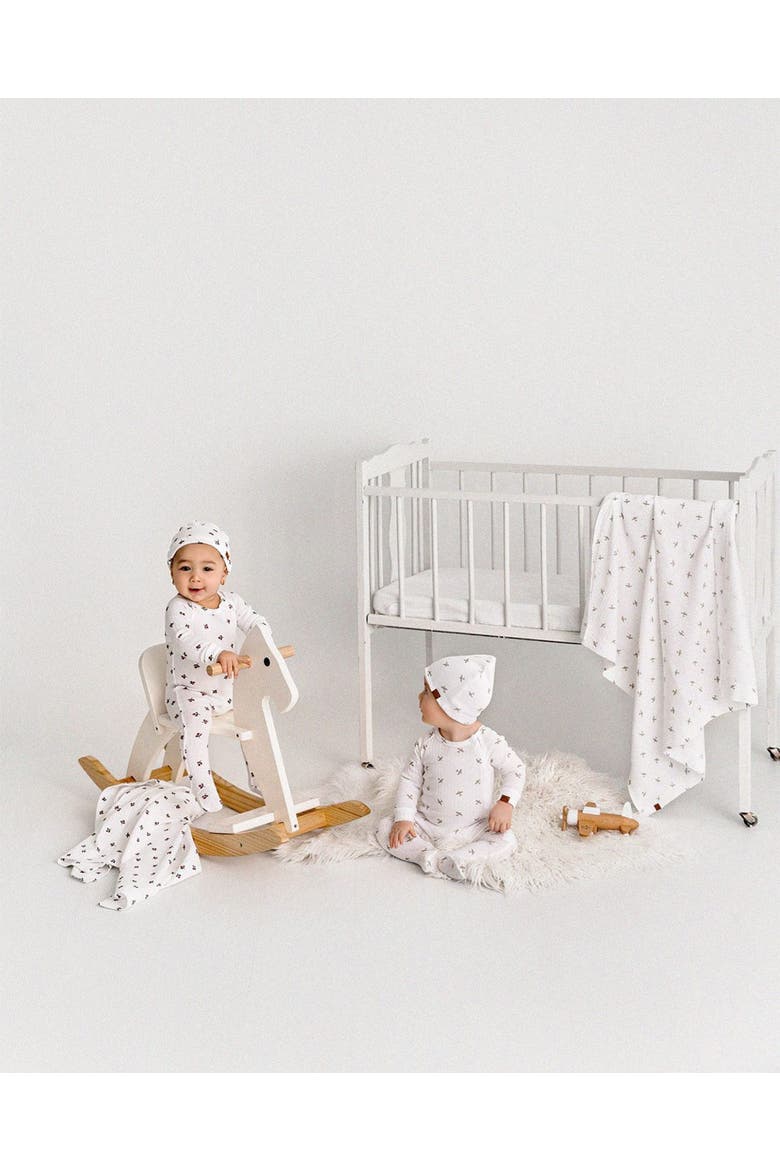 3 Piece Baby Ribbed Cotton Rich Footie Set, Alternate, color, Winter White