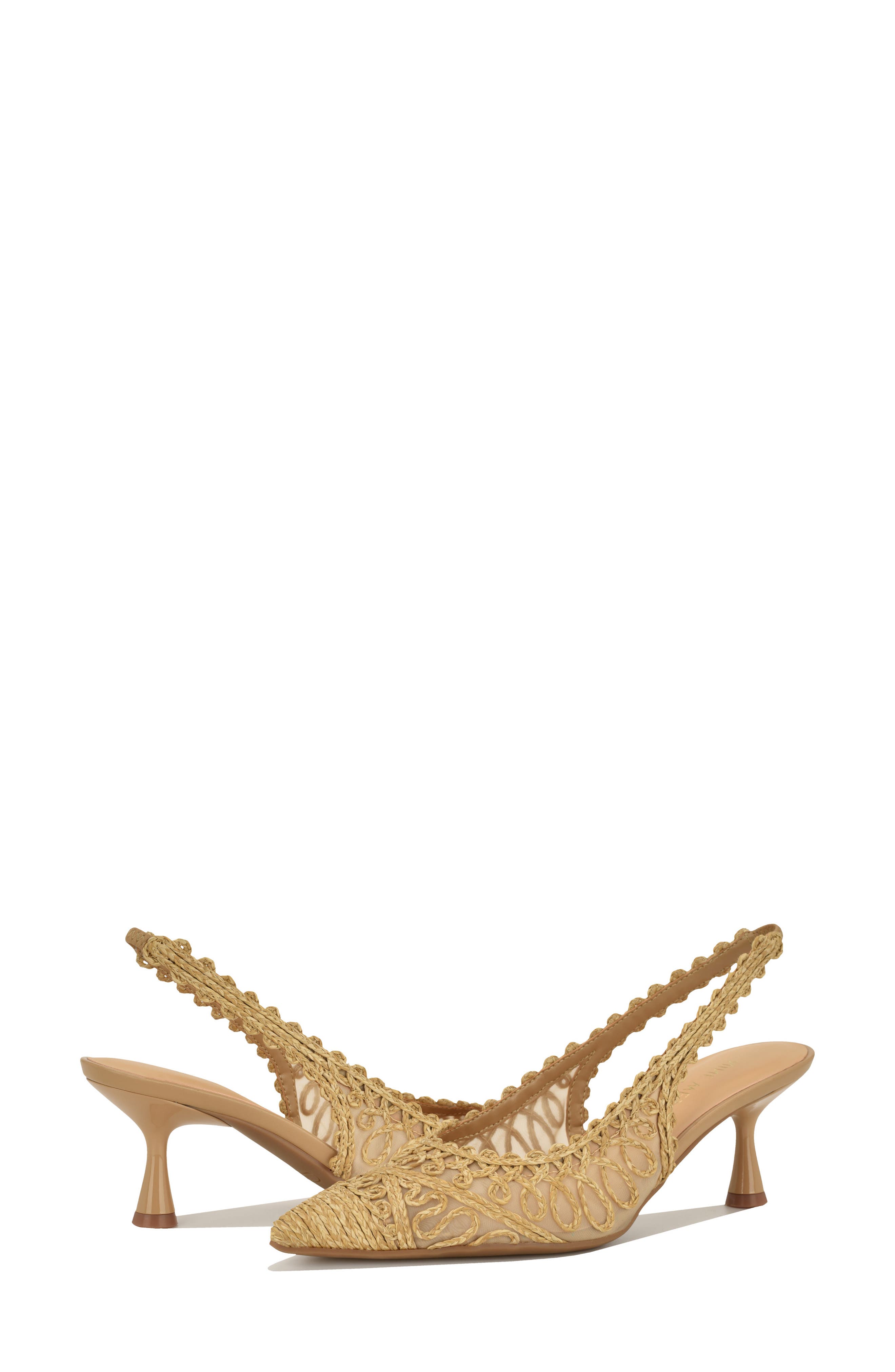 Ressa Pointed Toe Slingback Pump, Alternate, color, NATURAL
