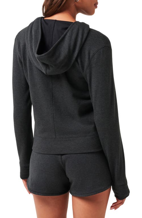 Travismathew Cloud Zip Hoodie In Heather Black