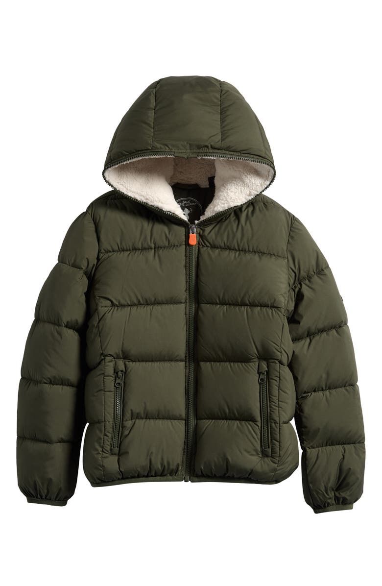 Save The Duck Kids' Chaz Puffer Jacket, Main, color, Dusty Olive