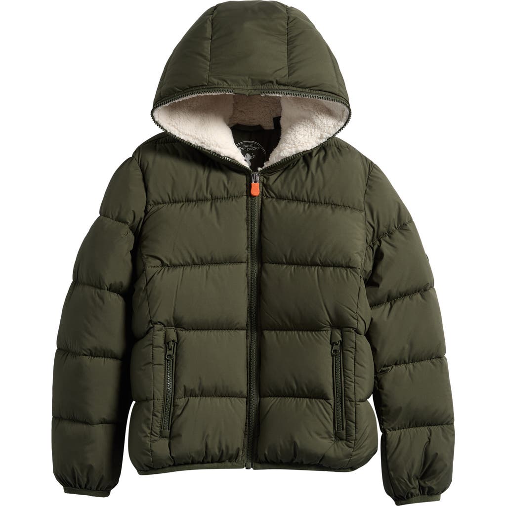 Save The Duck Kids' Chaz Puffer Jacket In Green