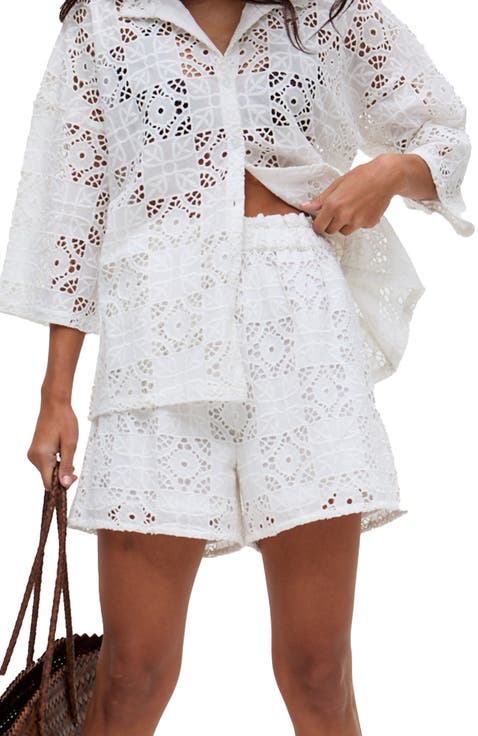 Shelli All Over Broderie Anglaise Shorts