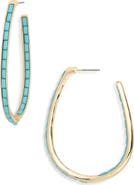 NORDSTROM RACK Inside Out Baguette J-Hoop Earrings