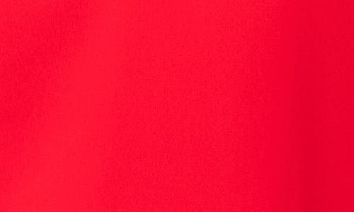 Vince Camuto Ruffle Cuff Split Neck Top In Red