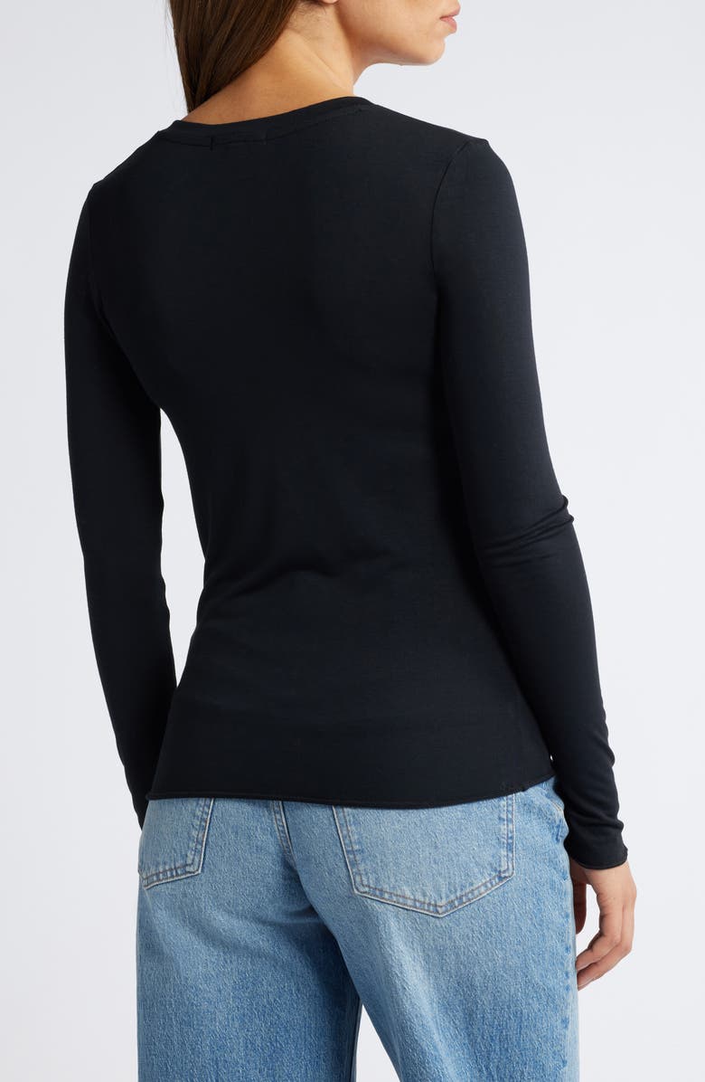 Splendid V-Neck Long Sleeve Tee, Alternate, color, 
