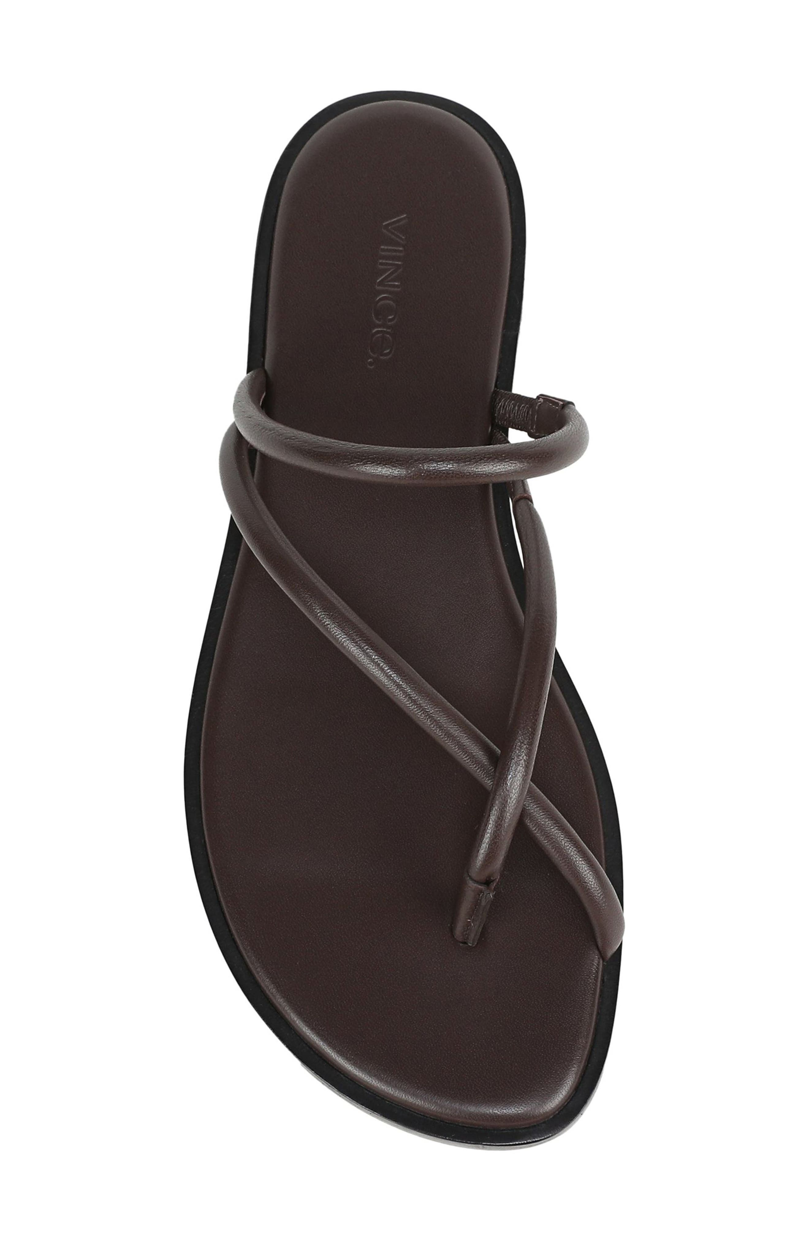 Elisa Leather Sandal, Alternate, color, GANACHE