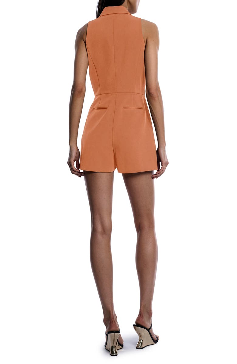 BCBGMAXAZRIA Tailored Sleeveless Romper, Alternate, color, Apricot