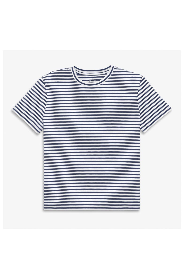 Adult Easy Crewneck Stripe Tee, Alternate, color, Sunwashed Navy White Stripes