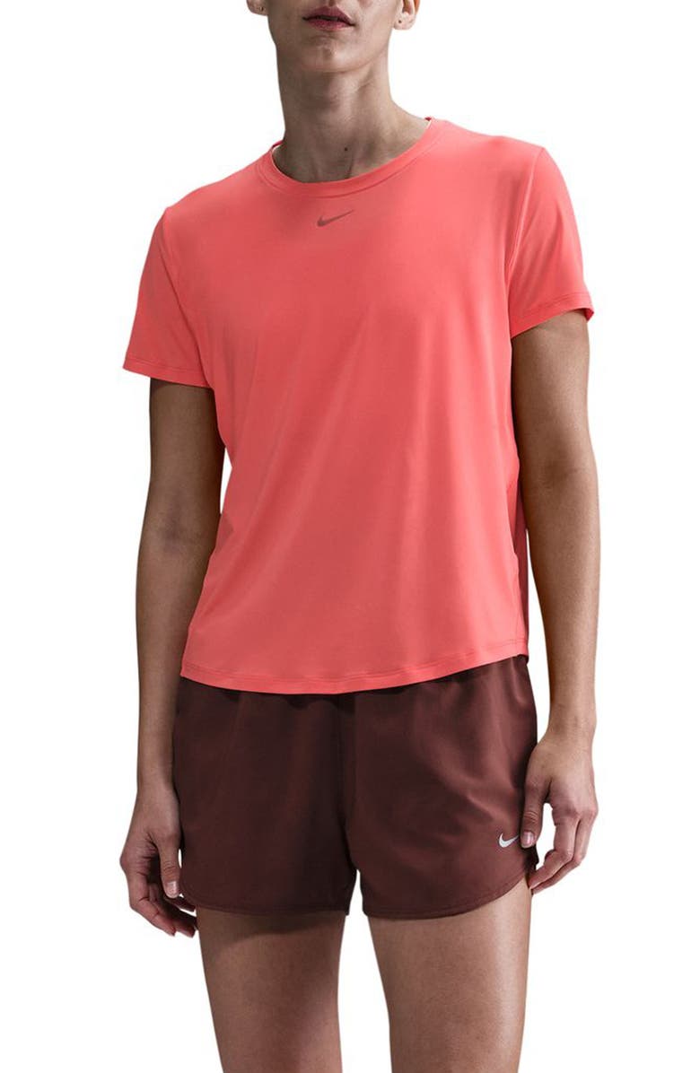 Nike One Classic Dri-FIT Training Top, Main, color, Coral/ Black