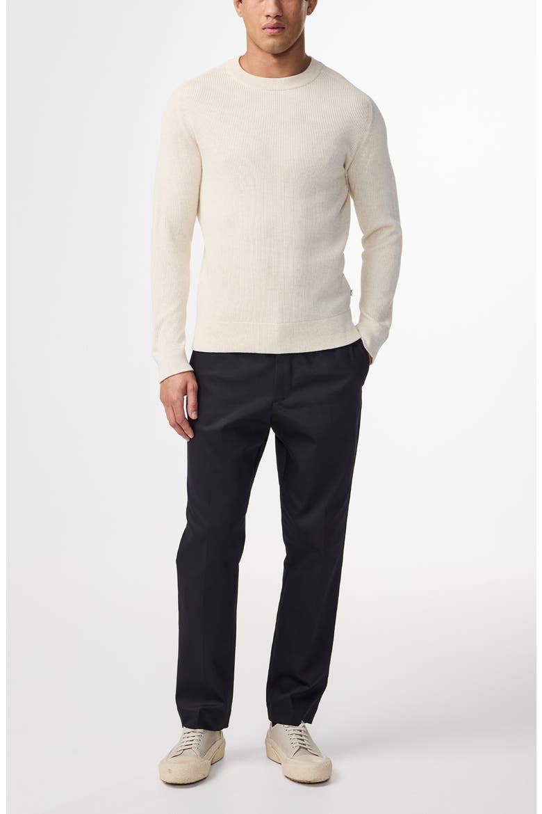 Kaley 6499 Cotton Crewneck Sweater, Alternate, color, IVORY