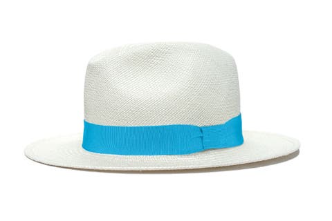 Panama turquoise straw hat