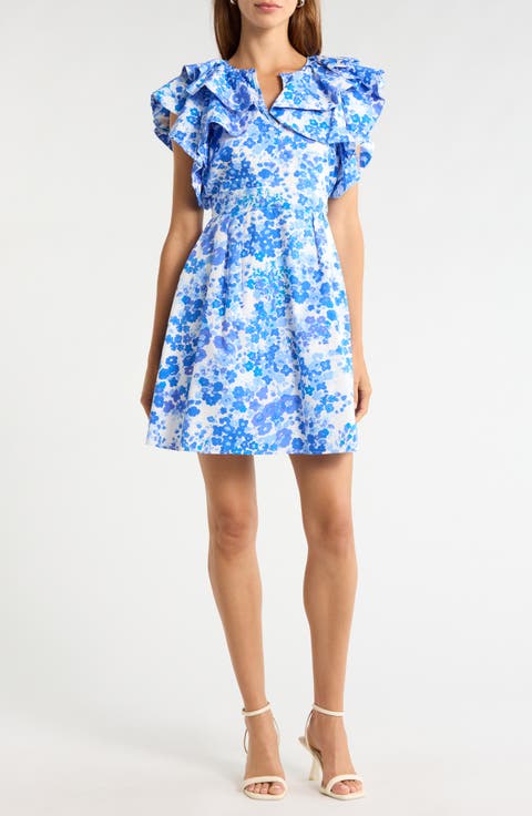 Carli Ruffle Sleeve Minidress
