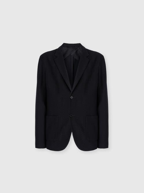 Missoni Single-breasted Jacket With Zigzag Pattern In Black